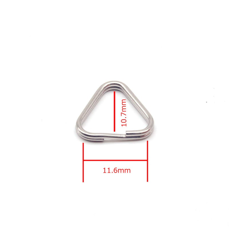 HITHUT 12pcs Camera Eyelet Ring Split Ring Lug Ring Triangle Strap Ring Hook for DSLR RF Mirrorless Camera (Stainless Steel) - Image 5